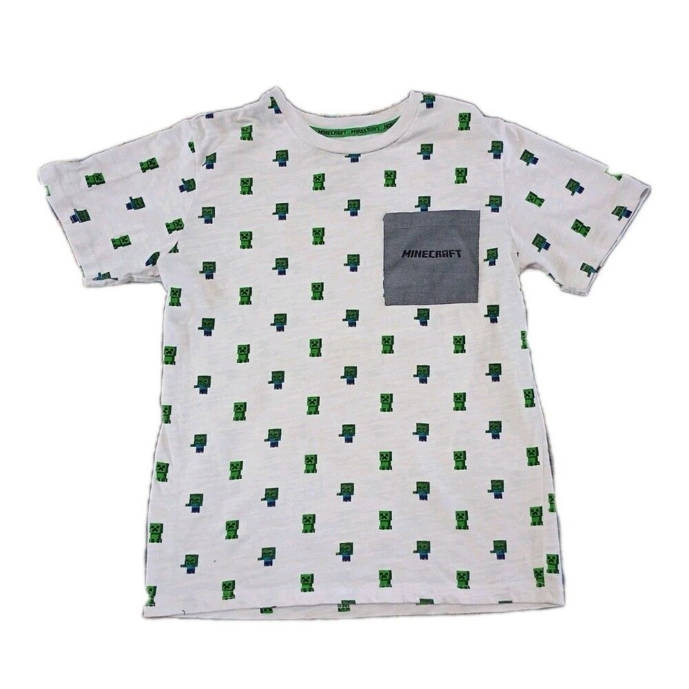 Minecraft Studios Shirt Teens XL  Creeper Graphic Mojang Tagless Crew Tee